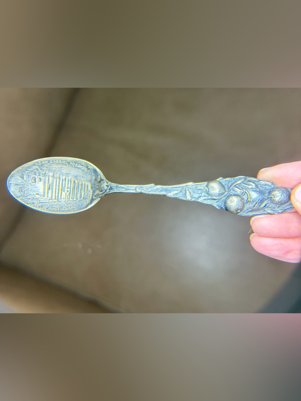 Vintage Sterling Silver San Gabriel Mission Spoon Los Angeles CA Souvenir .925 - Picture 5 of 11